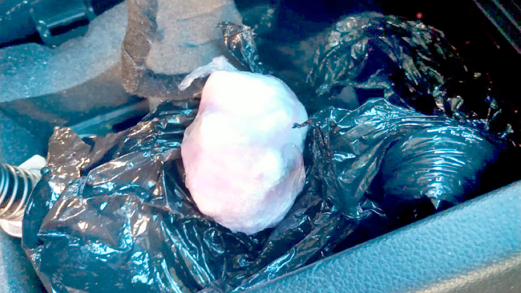 La droga incautada en el vehículo./GUARDIA CIVIL