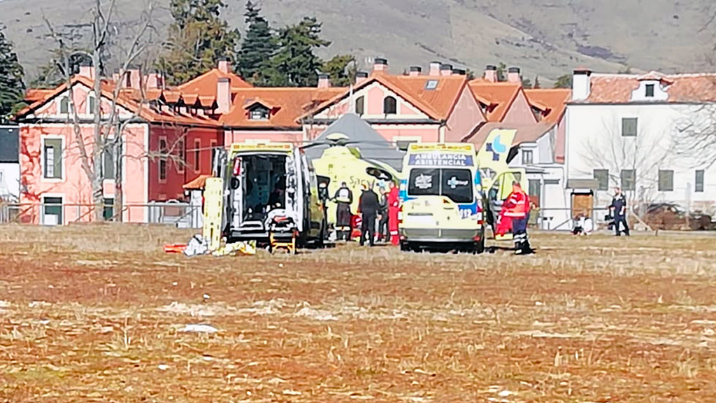 Los heridos fueron atendidos en un primer momento en el Campo de Polo de La Granja. / Protección Civil del Real Sitio