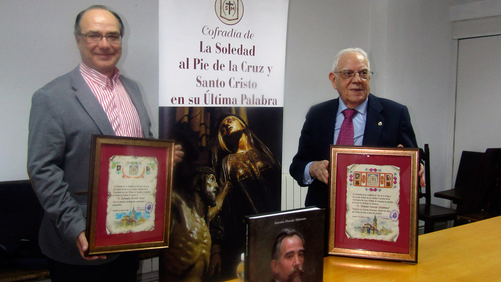 Fernando Martín (izquierda) y Antonio Horcajo fueron distinguidos como ‘cofrades de honor’.