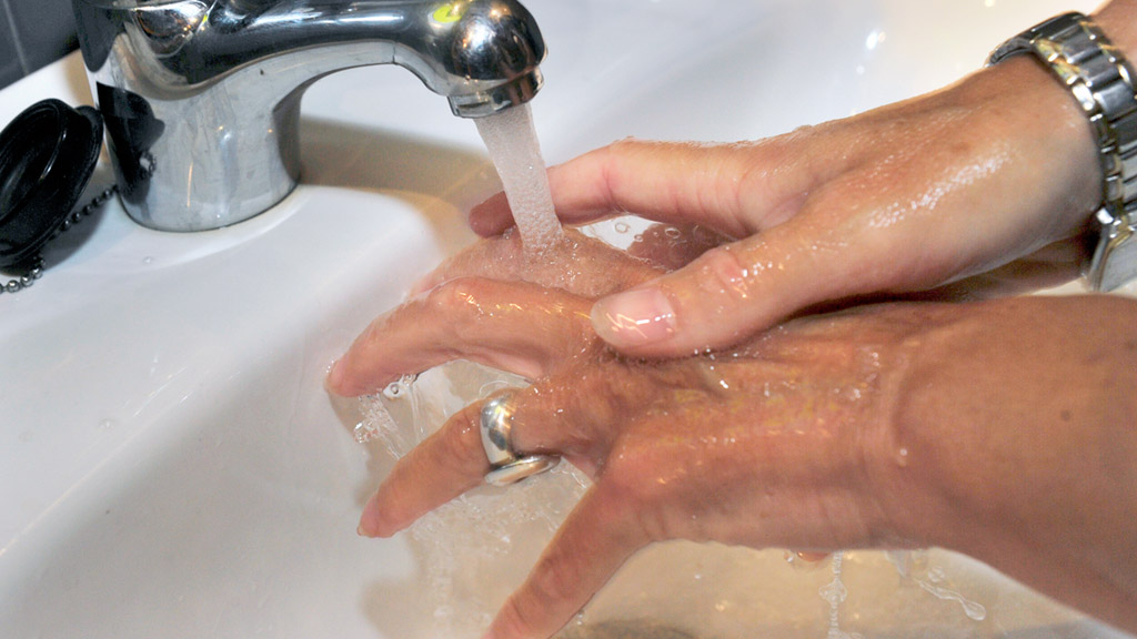 Repetir varias veces al día la operación de enjabonar y aclarar las manos es un sencillo remedio frente a la gripe. / KAMARERO