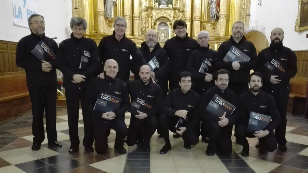 El conjunto musical segoviano Tutto Voce en la iglesia parroquial de Cantimpalos.