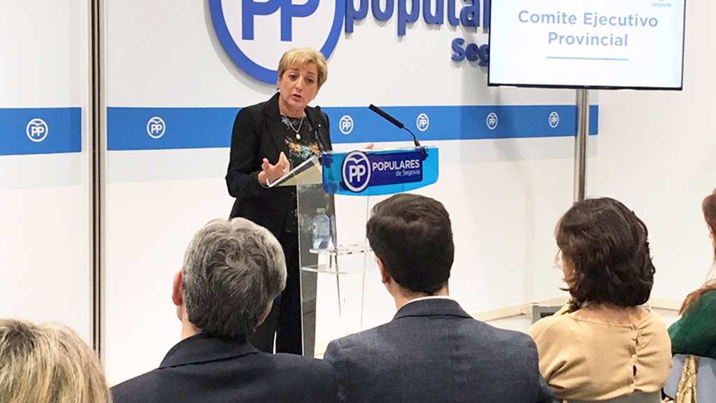 Paloma Sanz en la reunión del Comité Ejecutivo Provincial del PP. / E. A.