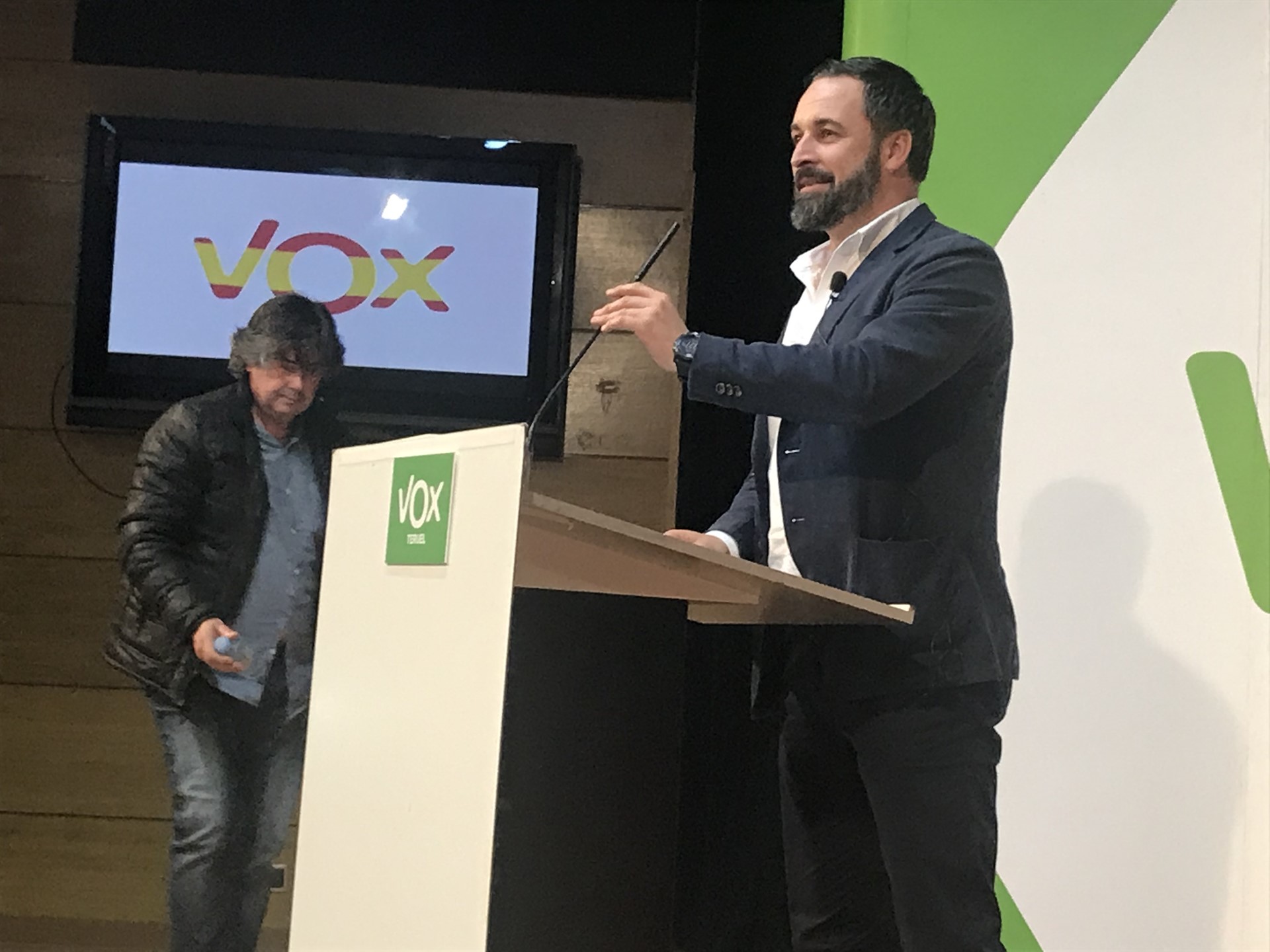 La posible investidura de Moreno se complica por las exigencias de Vox 1 El presidente de Vox a nivel nacional, Santiago Abascal.