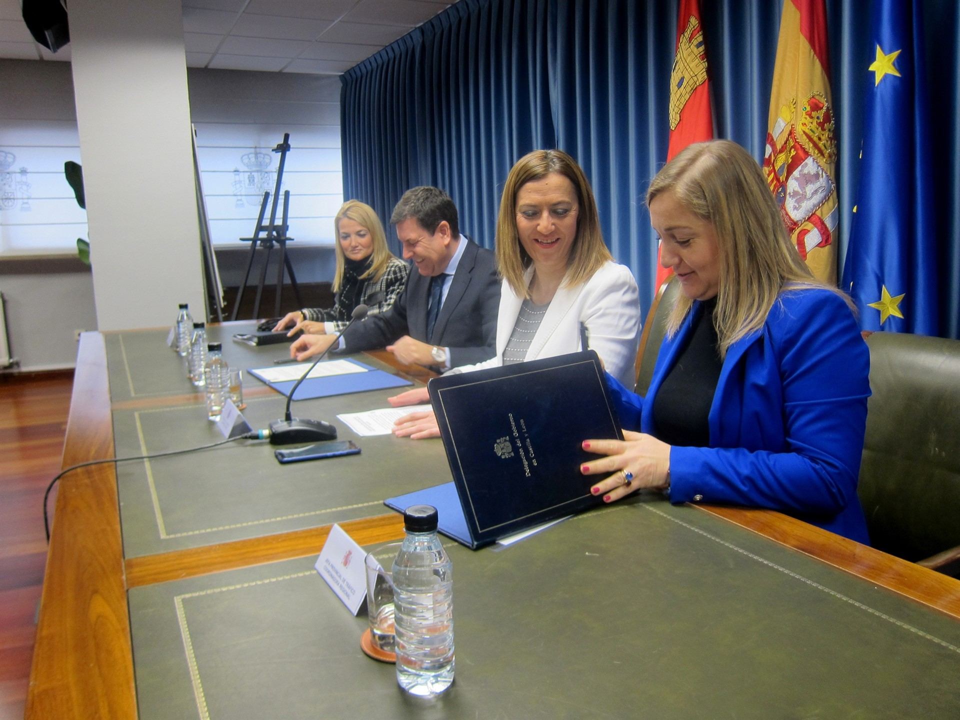 Las autoridades de ambas instituciones suscriben un acuerdo sobre siniestros de tráfico ‘in itinere’ o ‘in misio’. / e. p.