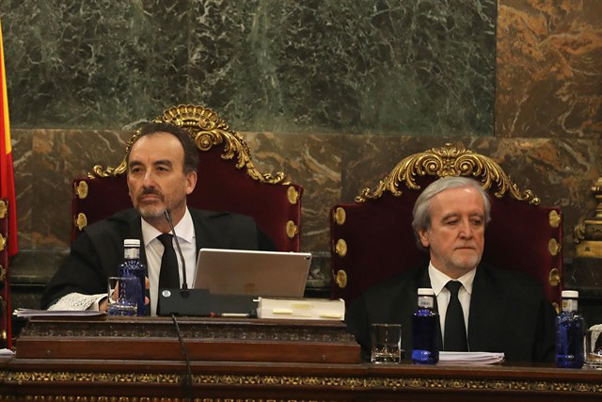 El presidente de la Sala del Tribunal Supremo, Manuel Marchena (i), dirigirá el juicio del ‘procés’.