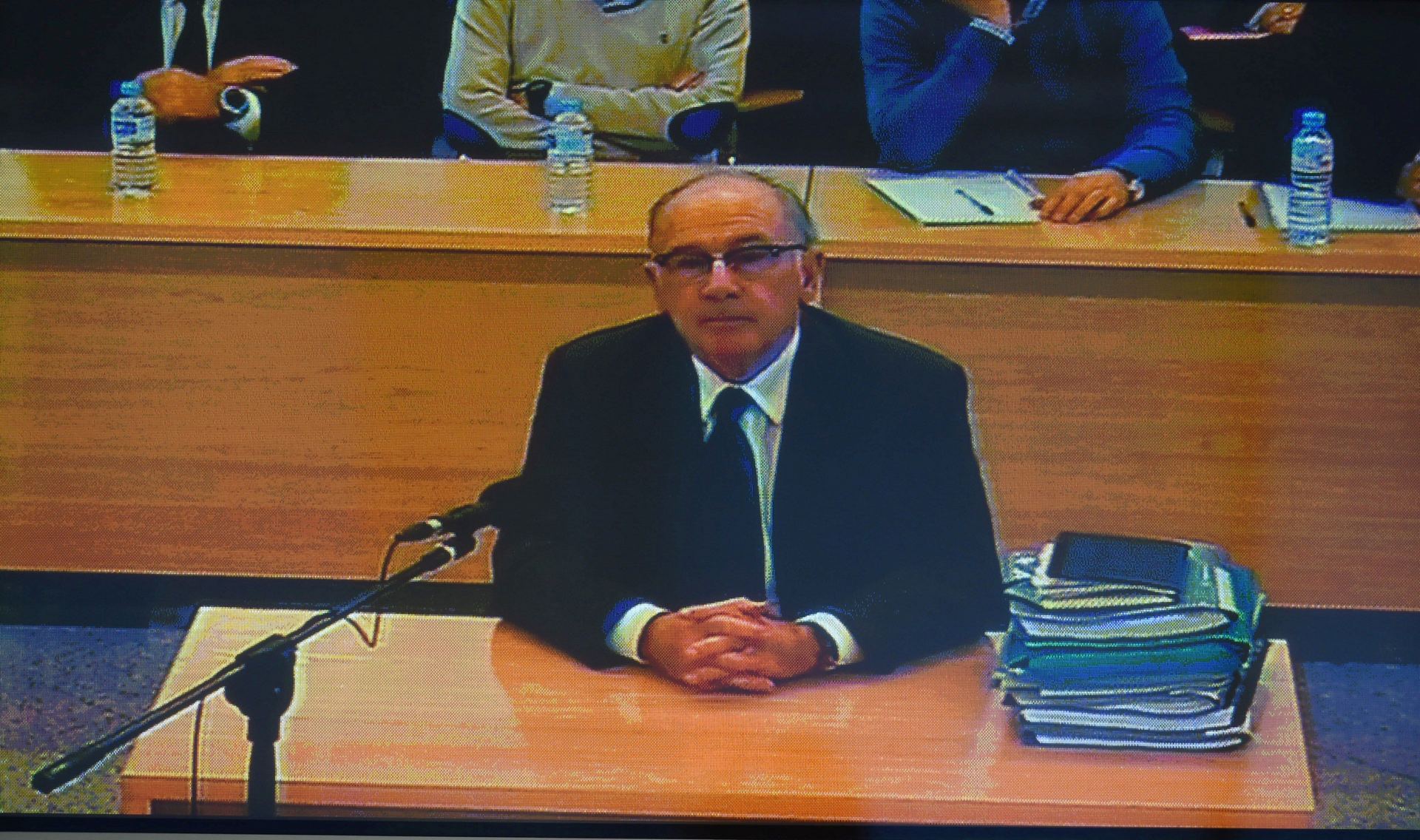 Rato en el juicio contra él y otros 34 acusados por la salida a bolsa de Bankia. / efe