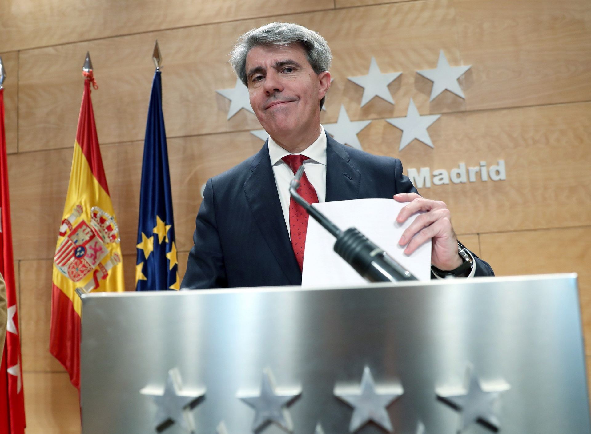 El presidente de la Comunidad de Madrid, Ángel Garrido. / efe