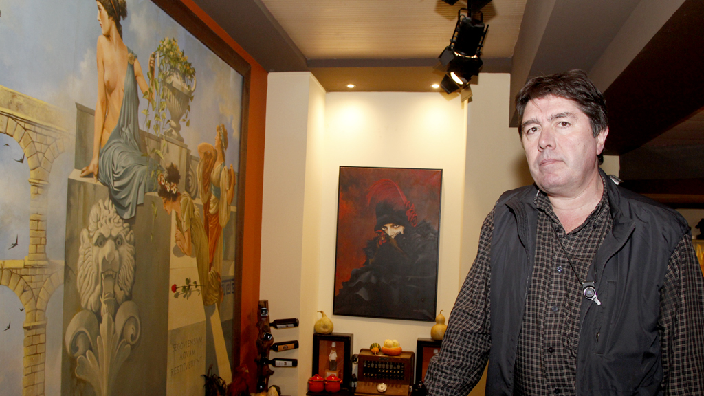 La decoración del restaurante Casares, cuando estaba ubicado en la calle Real, fue el primer encargo que recibió José Luis López Saura en Segovia.