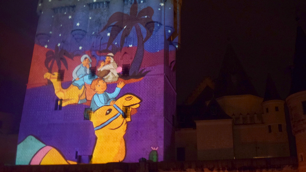 Espectáculo luminoso en el Alcázar en 2018. / Marta Herrero