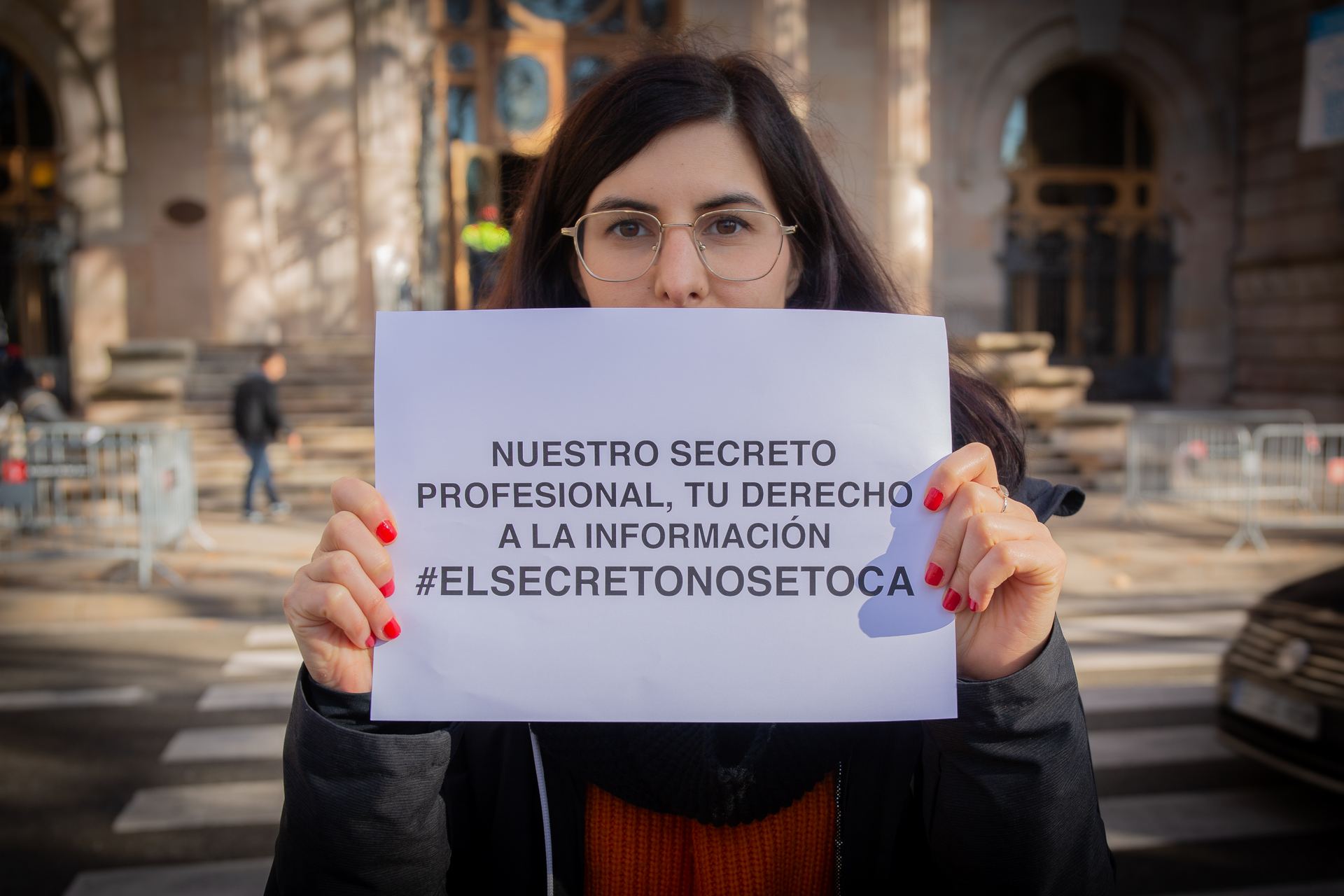 Concentración en apoyo a los periodistas mallorquines.