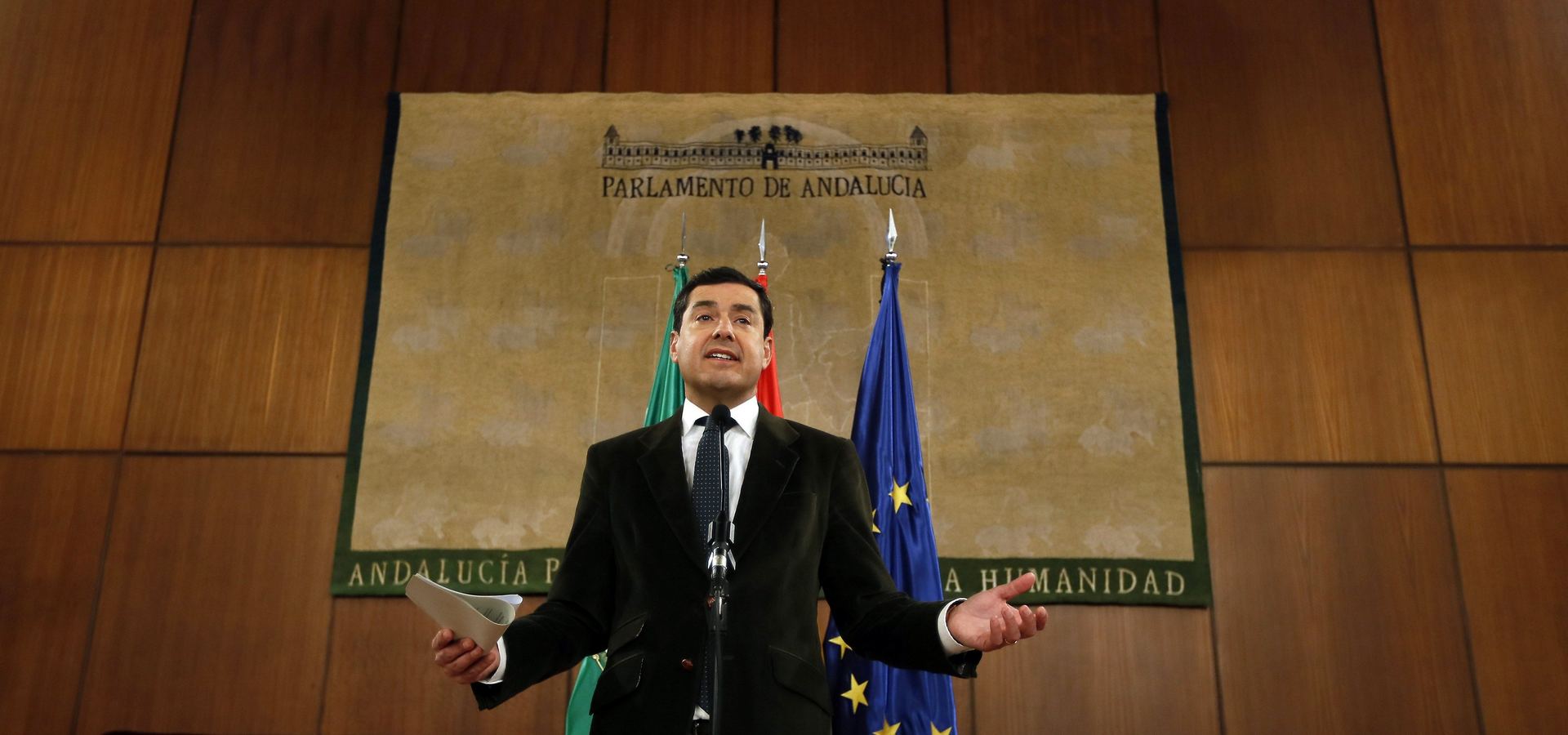 El presidente de los populares andaluces y candidato a presidir el Ejecutivo regional, Juanma Moreno.