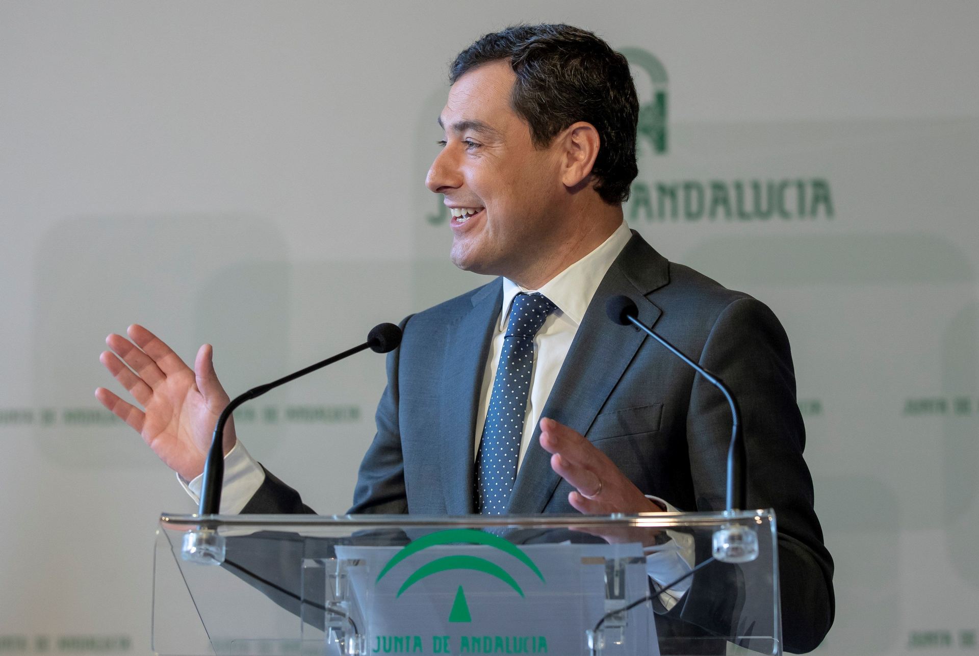 El presidente de la Junta de Andalucía, Juanma Moreno Bonilla.