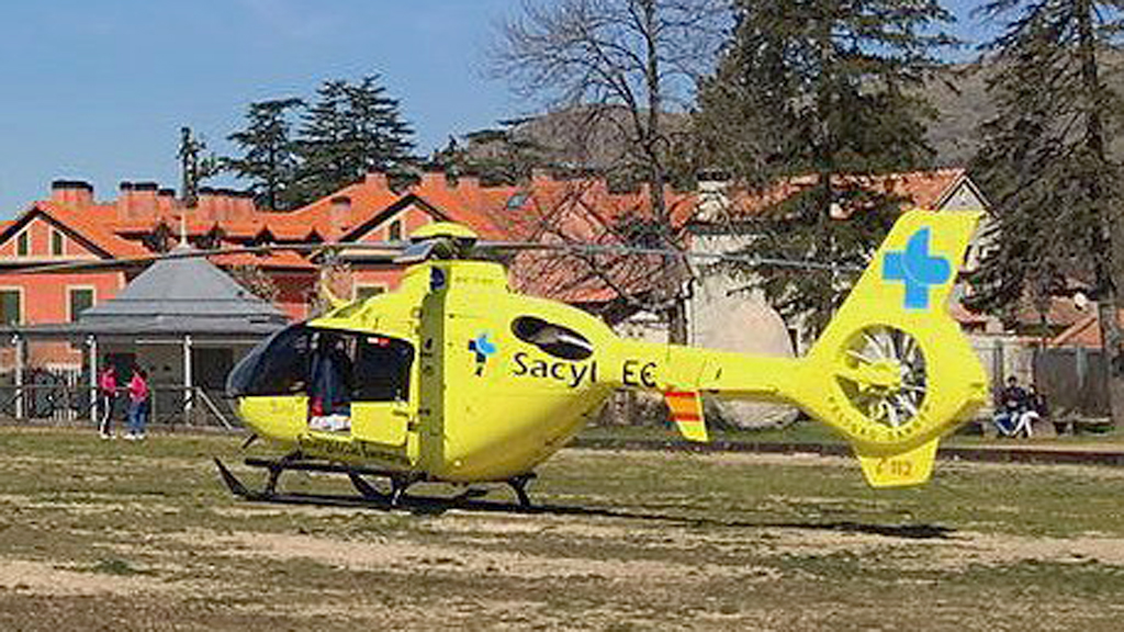 Un helicóptero trasladó al herido al Clínico de Valladolid.