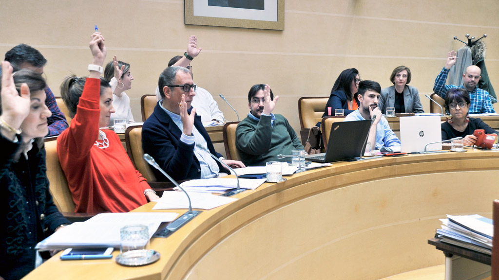 votación en el pleno del Ayuntamiento de Segovia