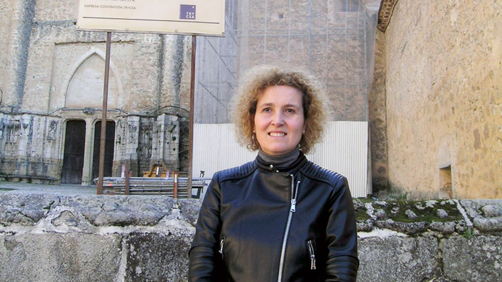 Lirio Martín en la visita al Monasterio del Parral.