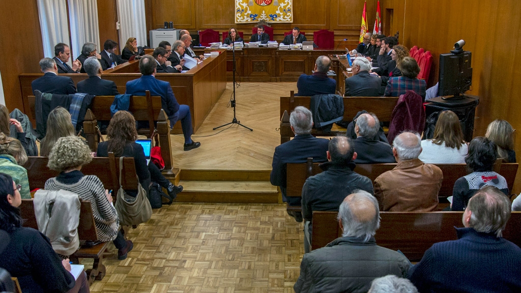 Imagen de la primera sesión del juicio celebrado en la Audiencia Provincial. / kamarero