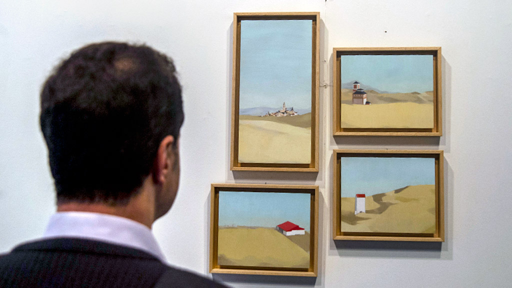 Obra expuesta en el zaguán de la Diputación. / kamarero