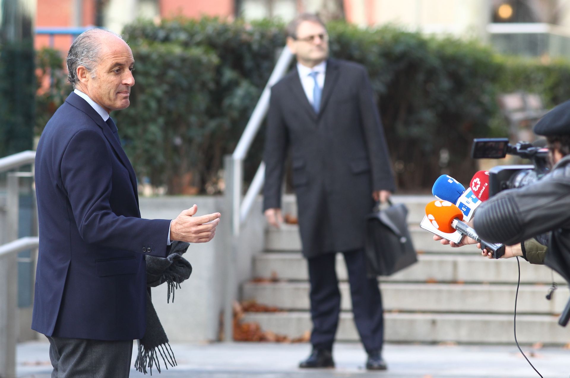 El expresidente valenciano, Francisco Camps, a su llegada a la Audiencia Nacional donde declaró por la trama Gürtel.
