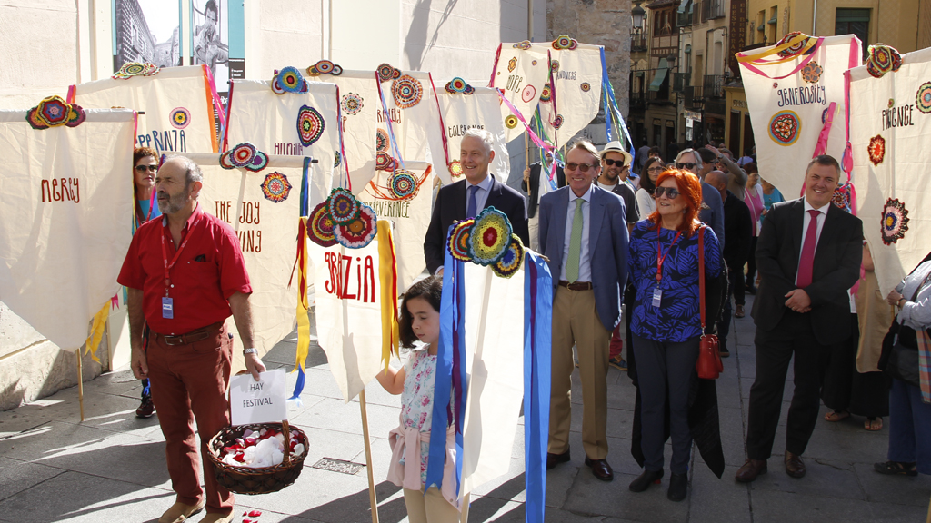 Inauguración del encuentro de escritores y pensadores Hay Festival que se celebra en Segovia en septiembre. / NEREA LLORENTE