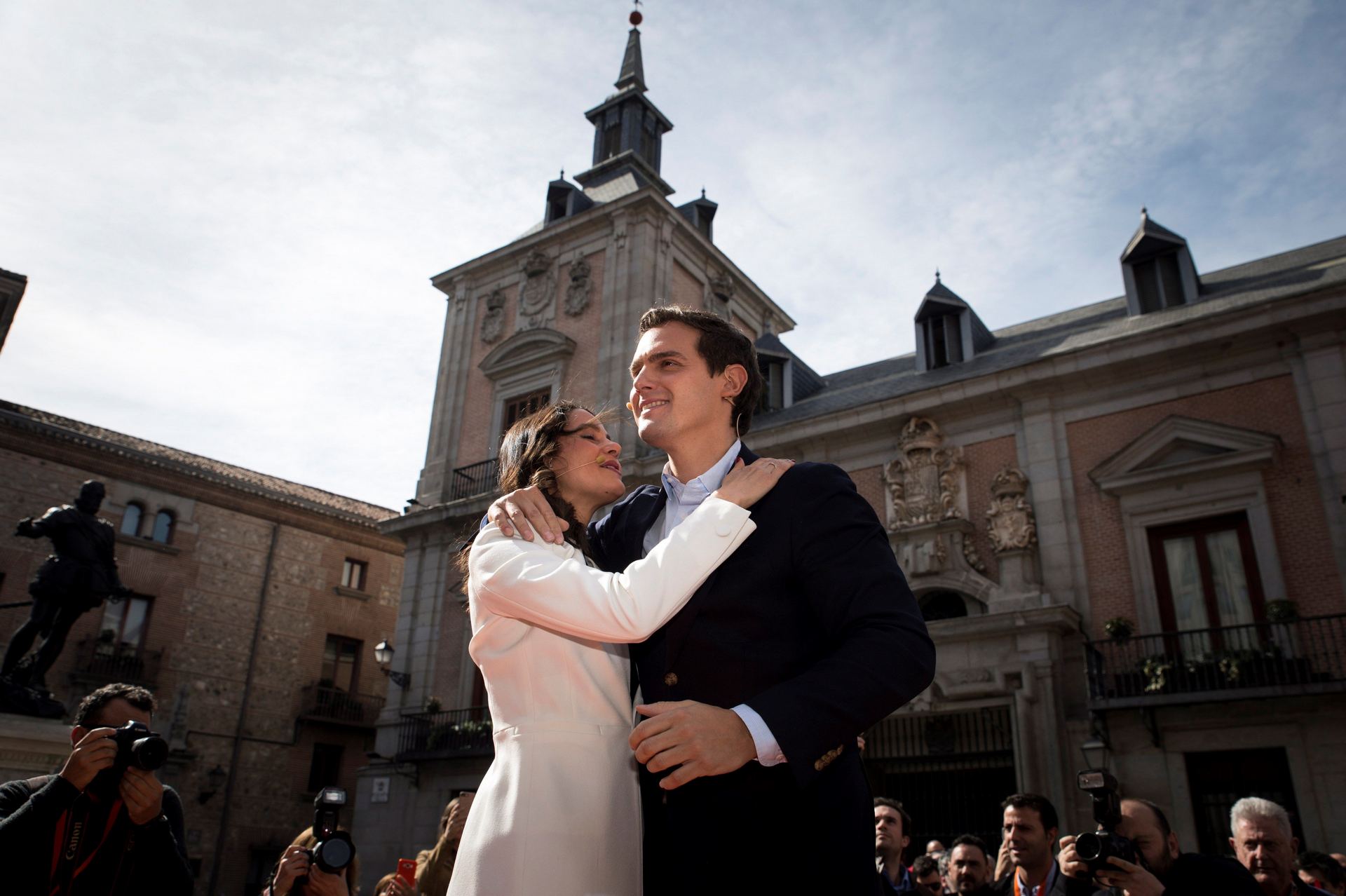 Inés Arrimadas junto a Albert Rivera en el acto celebrado en Madrid.