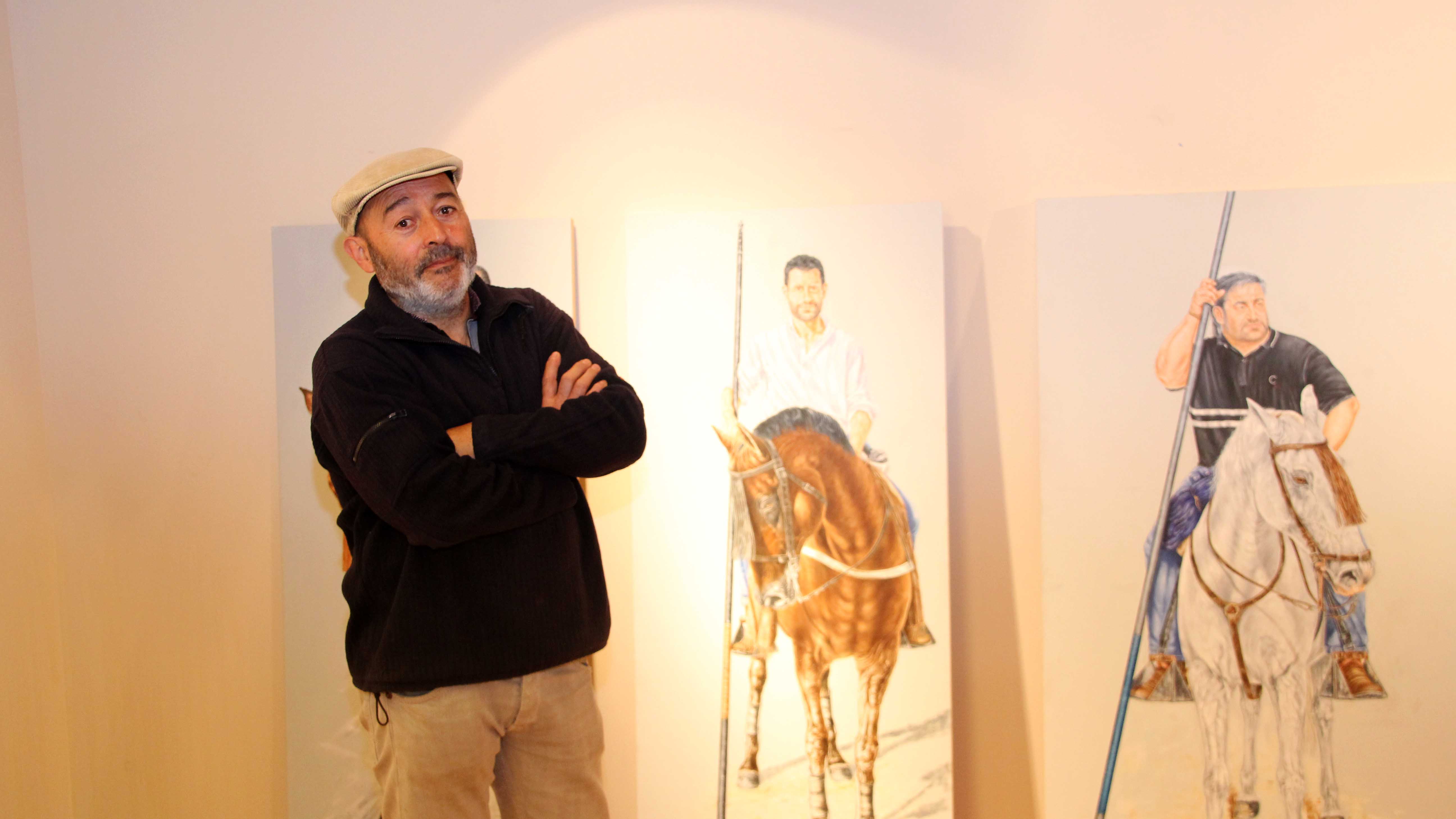 Rafael de Miguel, pintor, expone en la sala superior de Tenerías hasta el día 8 de marzo./c. núñez