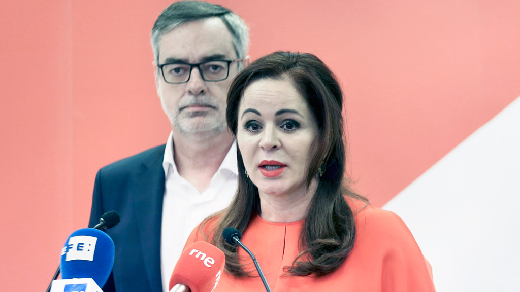 El secretario general de Ciudadanos, José Manuel Villegas, y Silvia Clemente, en una comparecencia de la semana pasada./E.P.