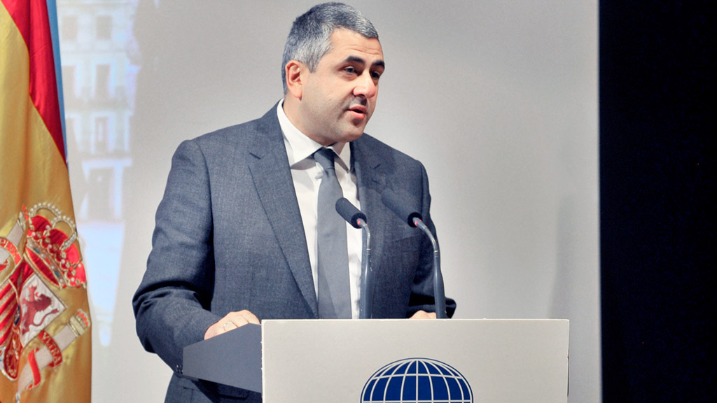 El secretario general de la Organización Mundial de Turismo, en su intervención en el foro./ KAMARERO