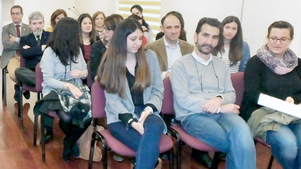 Recepción de los becarios que están desarrollando prácticas formativas en la Diputación. / E. A.