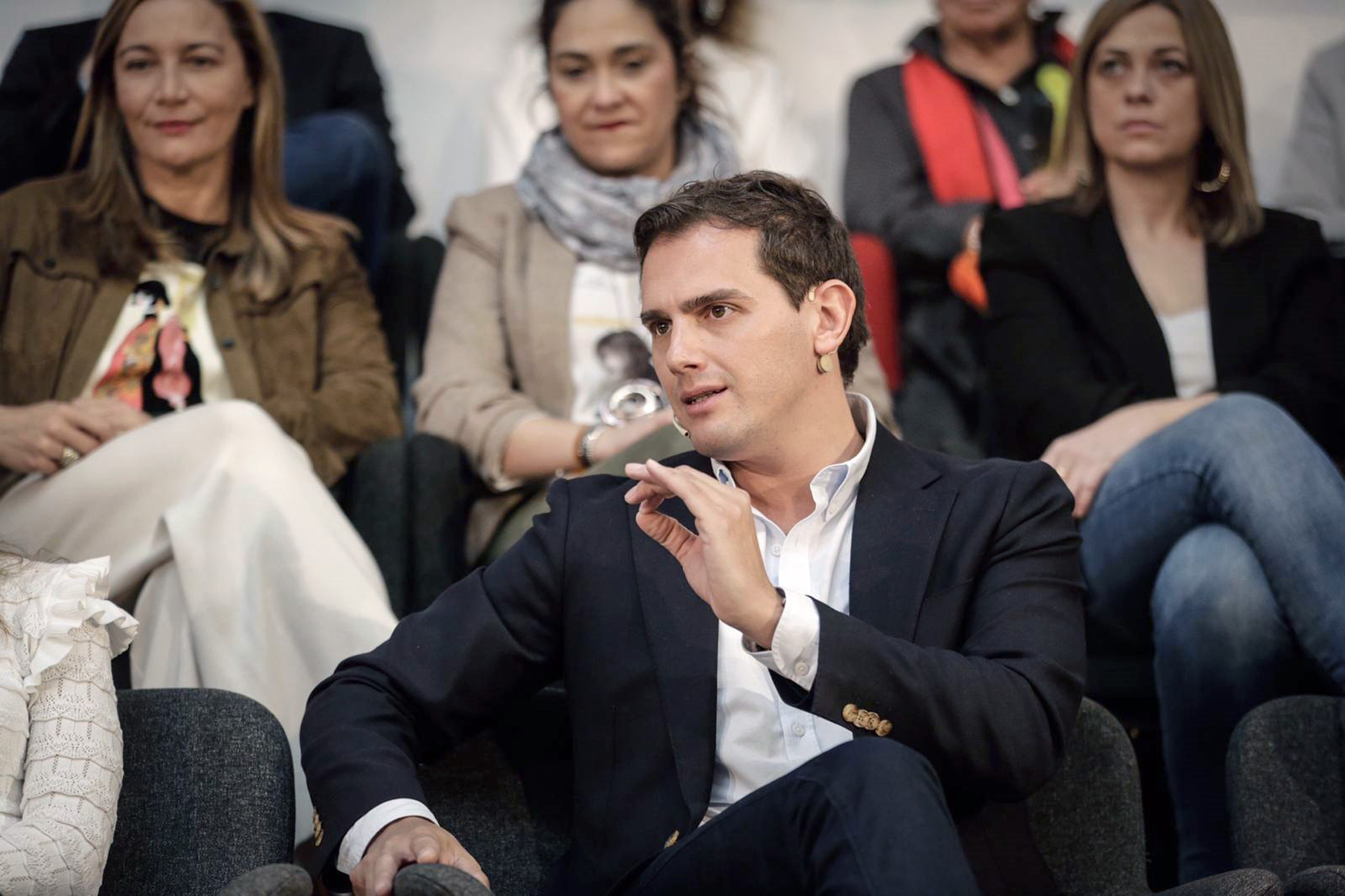 El presidente de Ciudadanos, Albert Rivera, durante su intervención en Madrid.