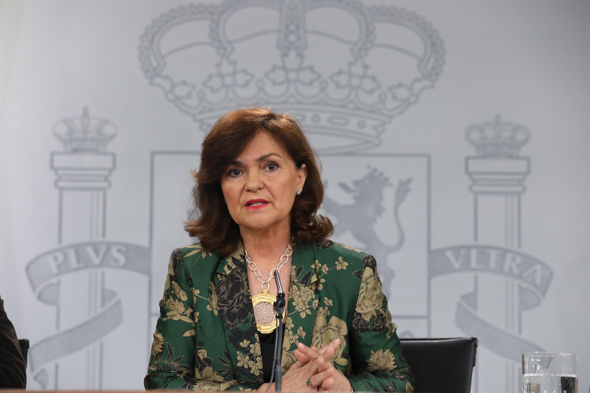 La vicepresidenta del Gobierno, Carmen Calvo. / europa press