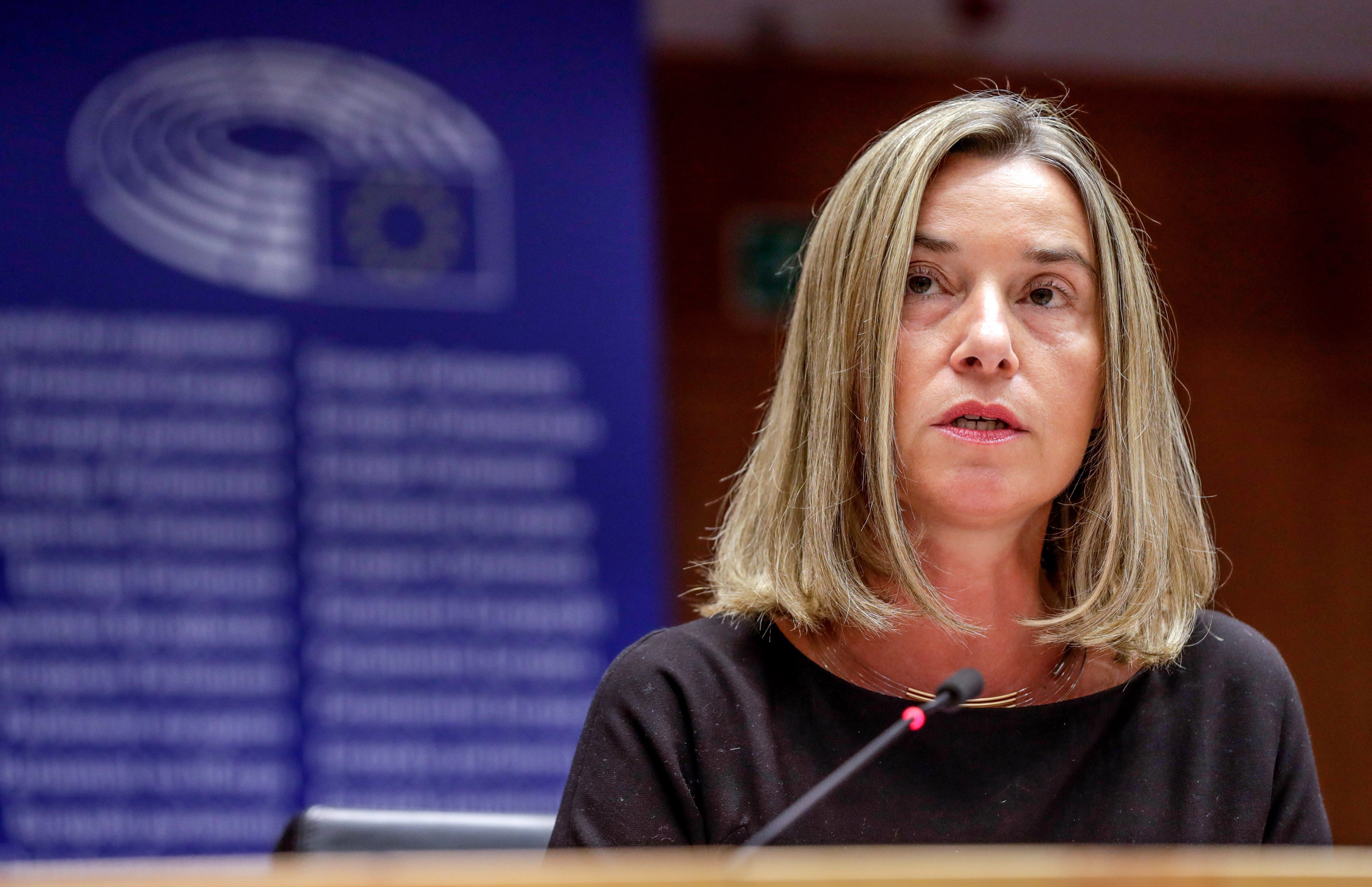 La jefa de la diplomacia europea, Federica Mogherini.