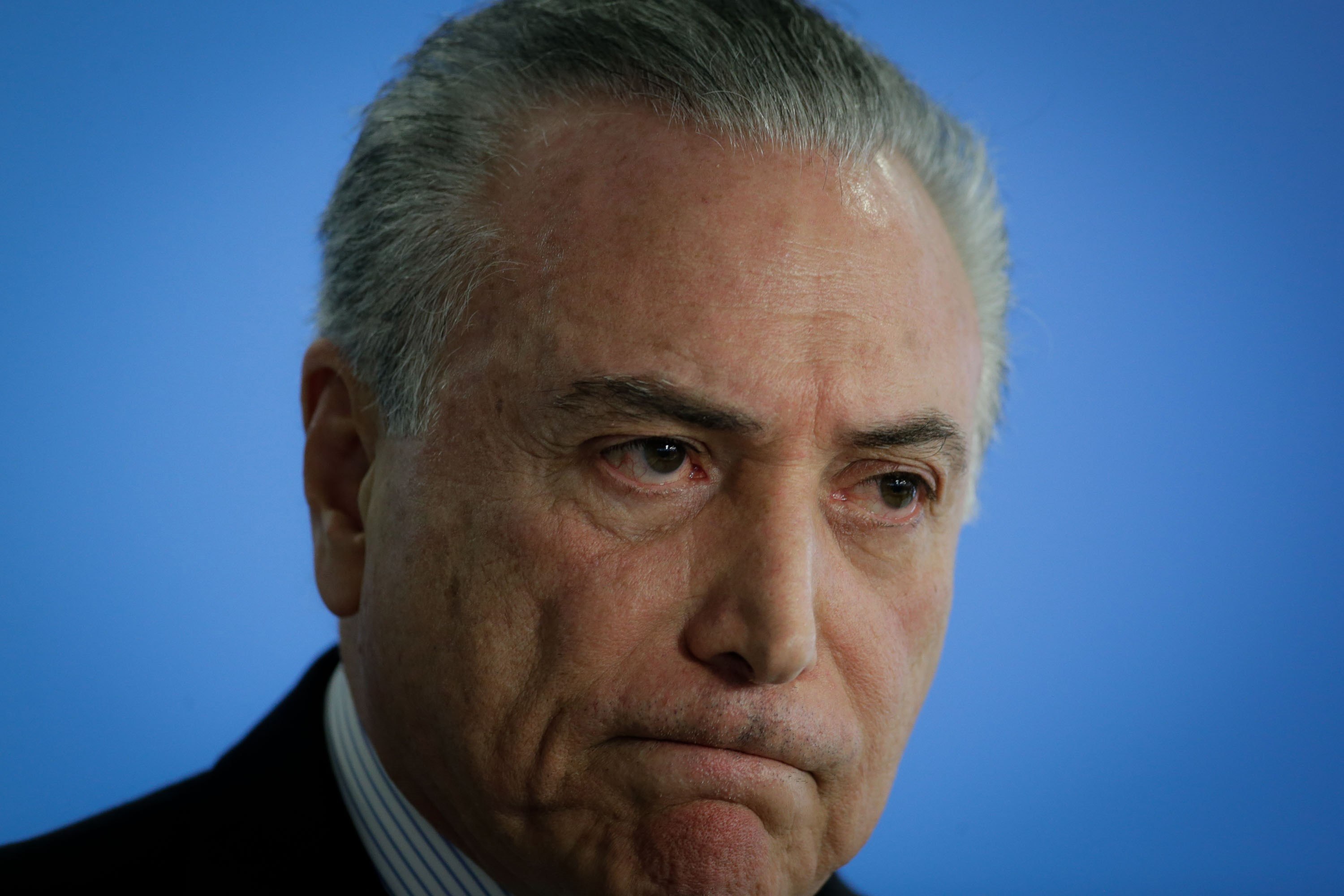Imagen de archivo del expresidente brasileño Michel Temer en el Palacio del Planalto en Brasilia.