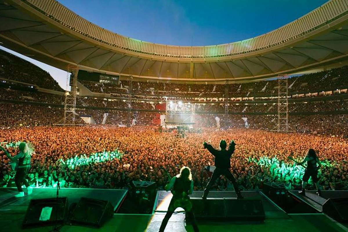El concierto de Iron Maiden en el estadio Wanda Metropolitano de Madrid, el pasado mes de julio.