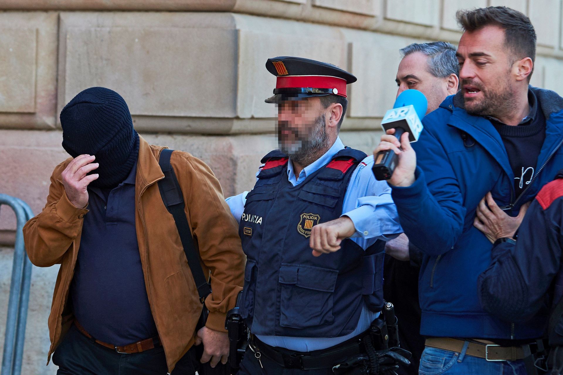 Llegada del acusado Joaquín Benitez al juzgado de Barcelona.