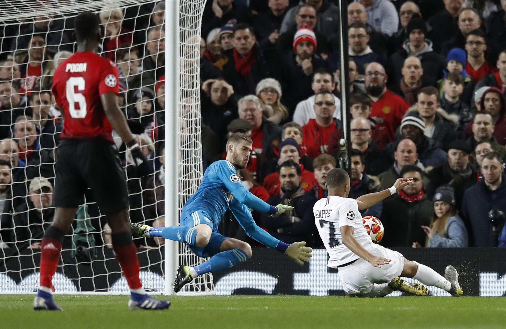PSG-Manchester United: los parisinos, a rematar la faena 1 Mbappé supera a De Gea en el partido de ida de octavos de final para dejar encarrilada la clasificación del PSG