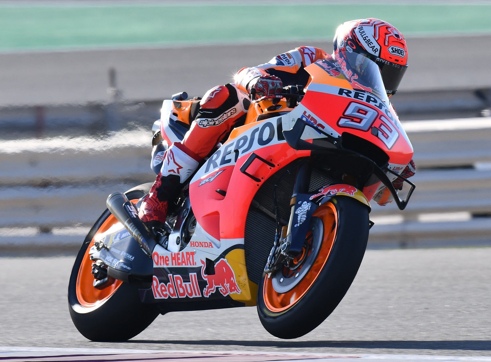 Marc Márquez, durante los entrenamientos libres de Losail.