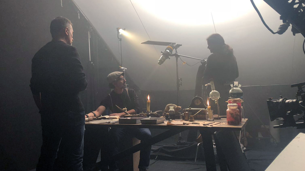 Imagen de un momento de las grabaciones llevadas a cabo por los hermanos Borregón y que han concurrido a los premios europeos. / EL ADELANTADO