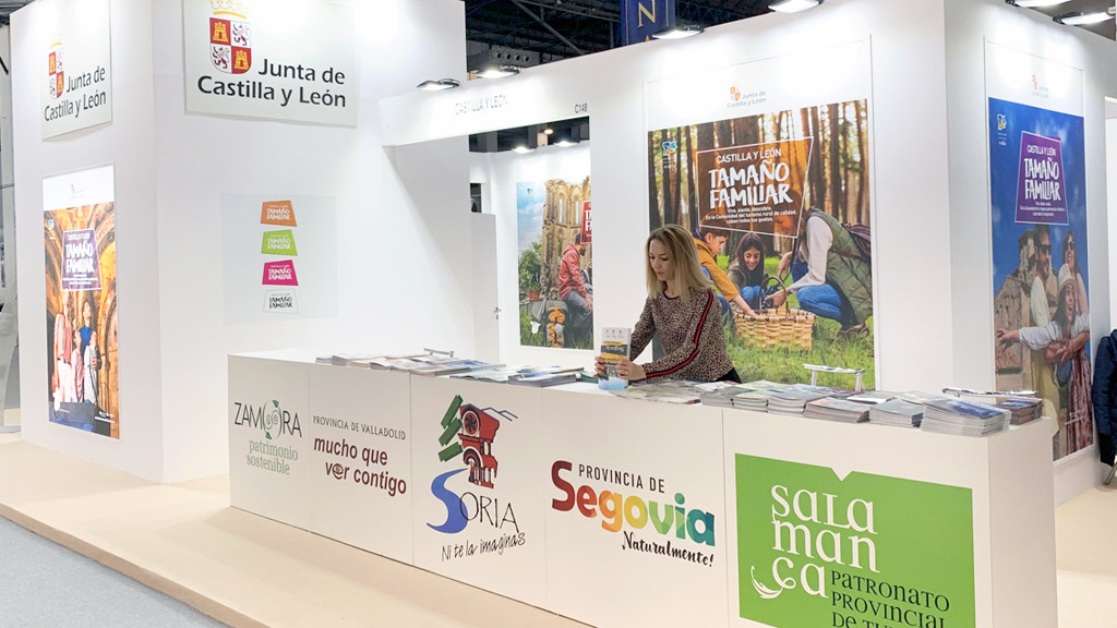 Estand de la Junta de Castilla y León donde tiene presencia Prodestur. / E. A.