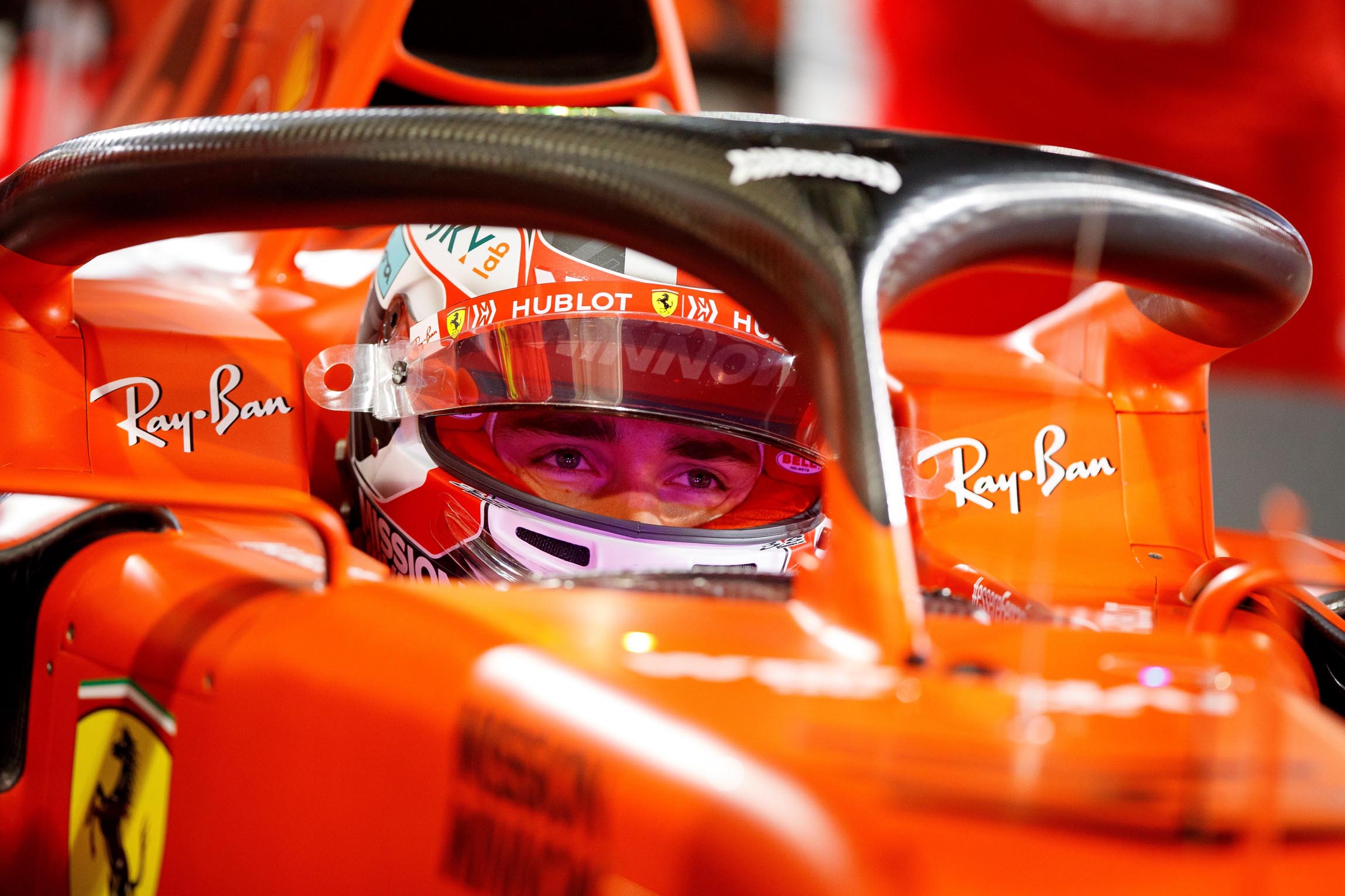 Charles Leclerc, antes de afrontar la sesión de clasificación.