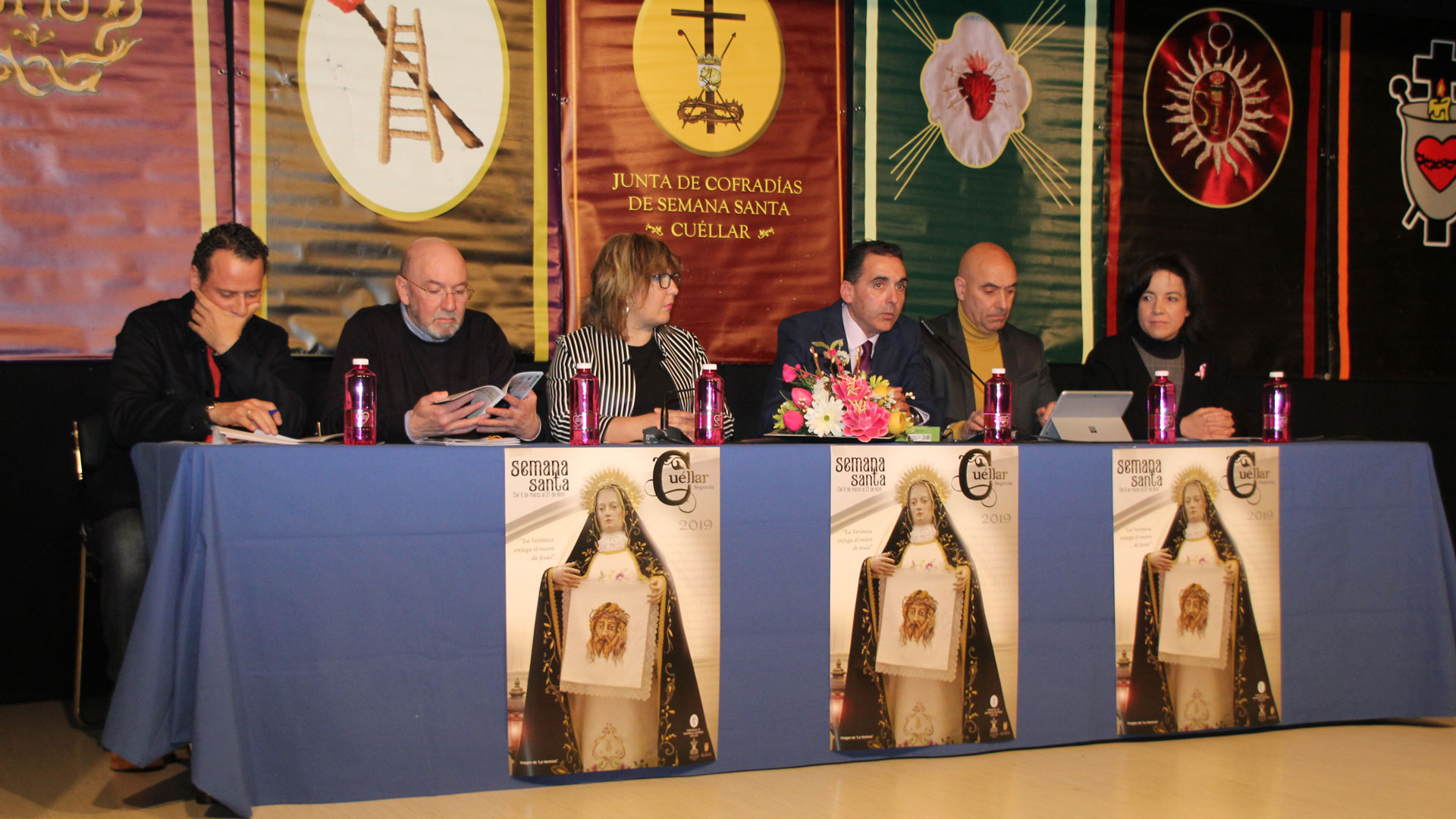 Junta de Cofradías, concejal y Hermanos Mayores de algunas Cofradías en la presentación de la Semana Santa./c. núñez