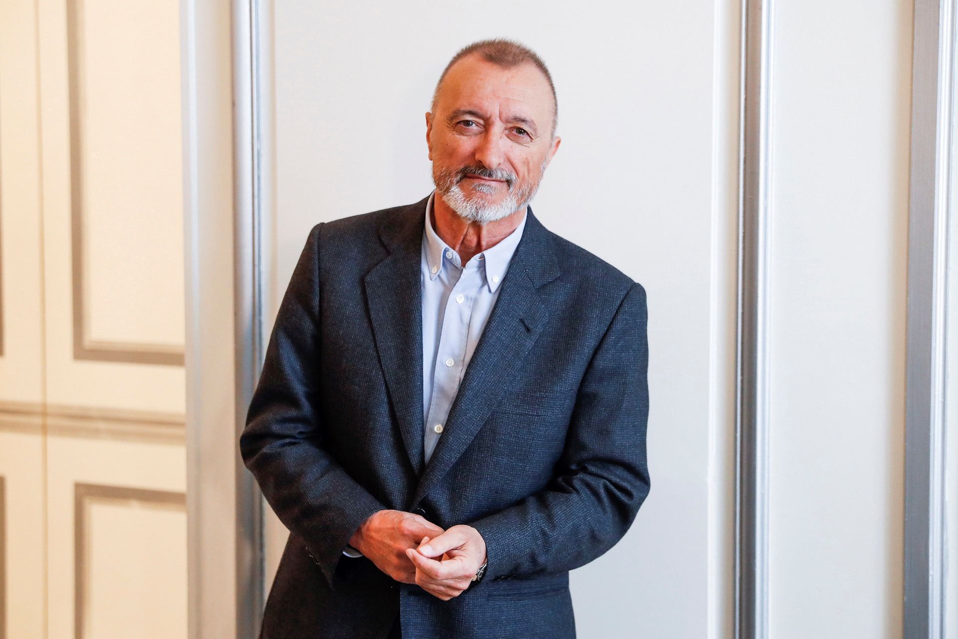 Arturo Pérez-Reverte durante la presentación de su último libro.