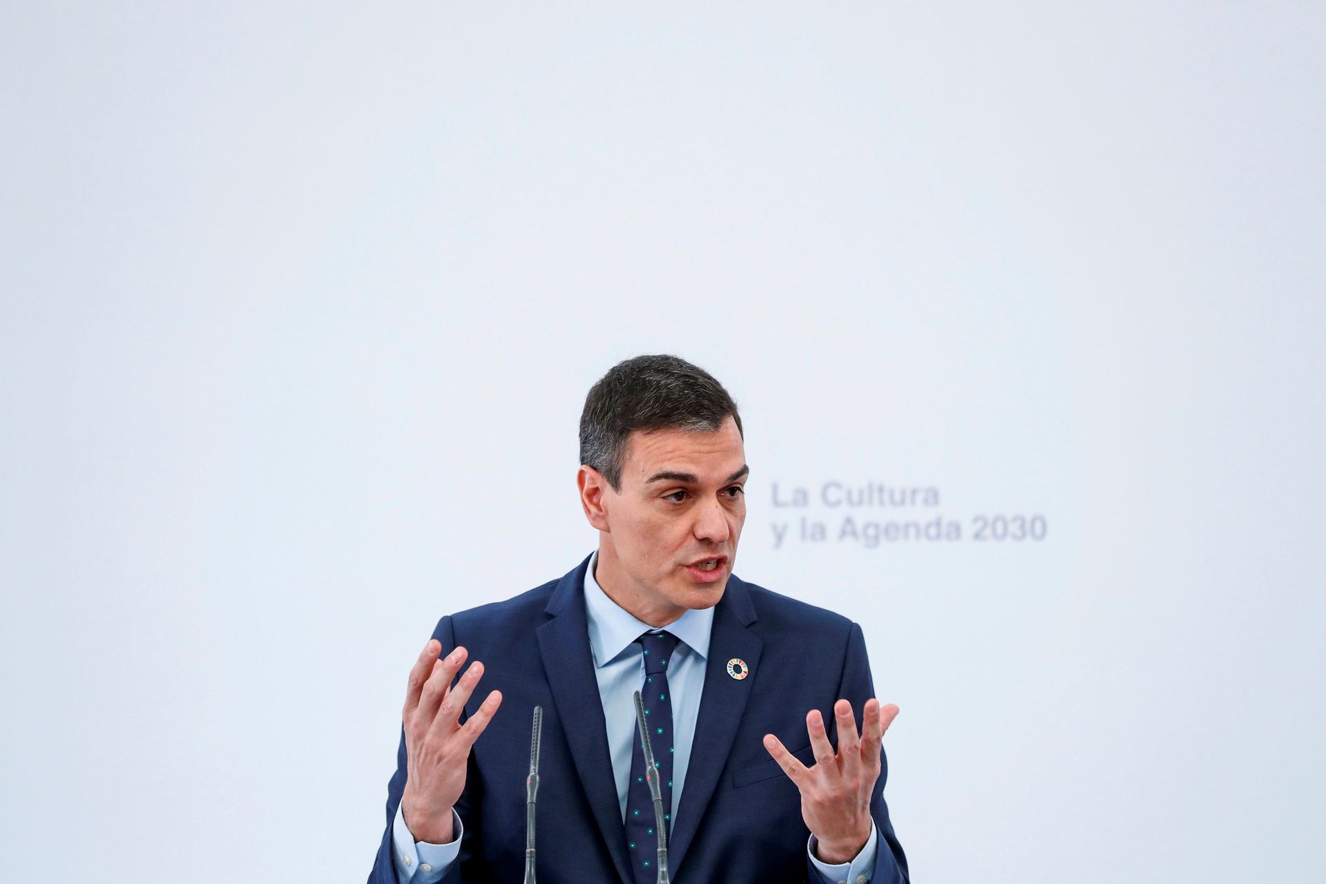 Pedro Sánchez en el acto de la Agenda 2030 para el Desarrollo Sostenible.