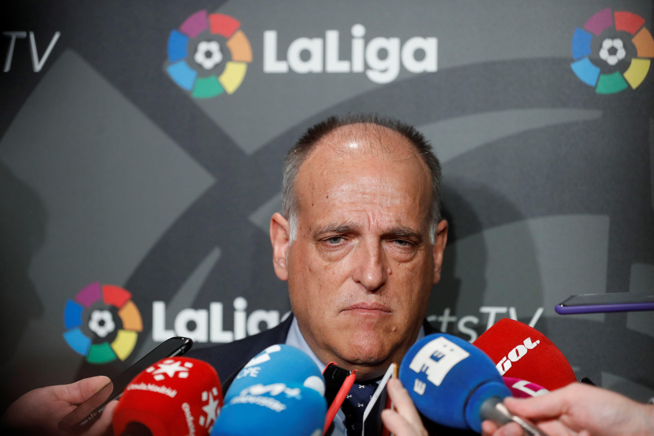 El presidente de LaLiga, Javier Tebas.