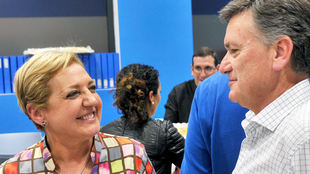 Paloma Sanz, junto a Francisco Vázquez. / KAMARERO