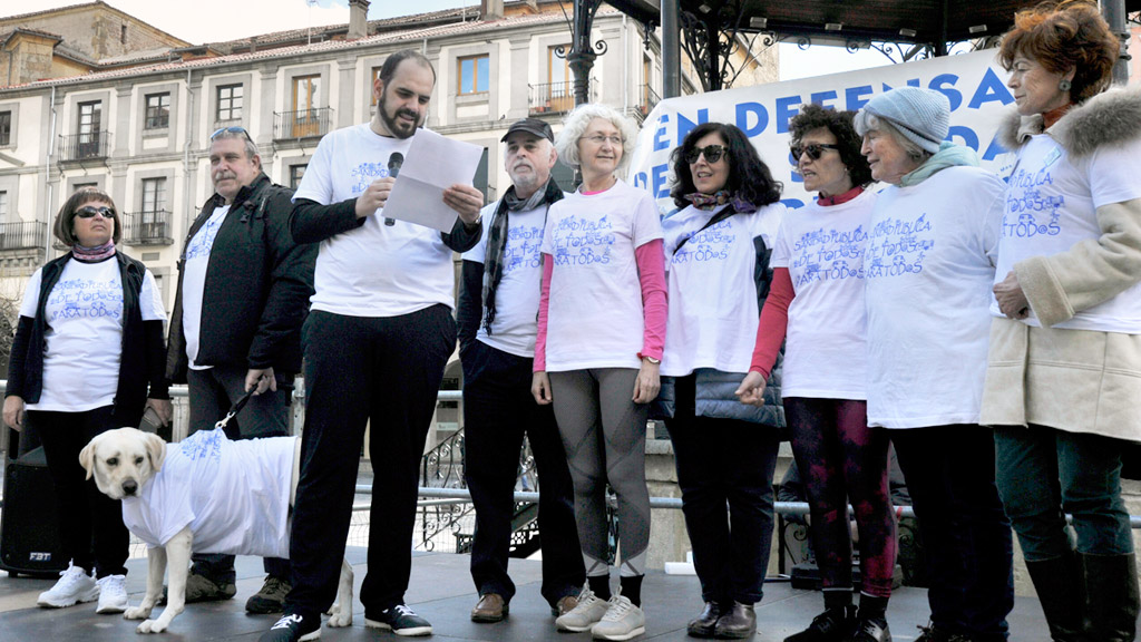 Lectura del manifiesto del Día Mundial de la Salud 2019 en la Plaza Mayor de Segovia. / KAMARERO