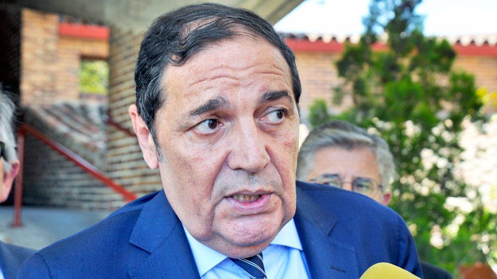 El consejero de Sanidad de la Junta de Castilla y León, Antonio María Sáez Aguado, ayer en Segovia.