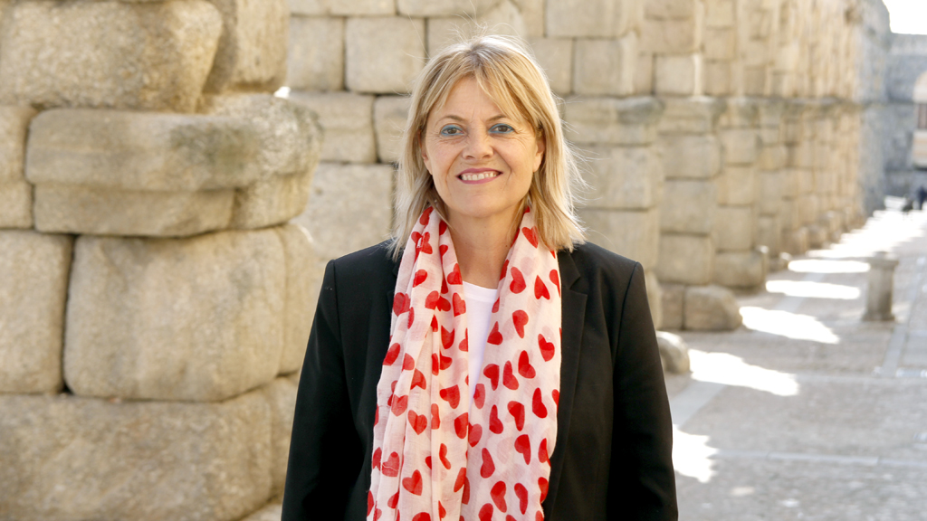 Ana Agudíez dice que quiere hacer una campaña a pie de calle y mirando a la gente a los ojos. / NEREA LLORENTE