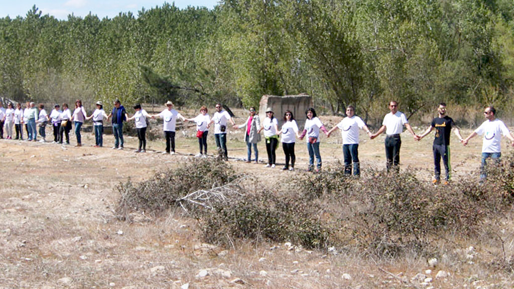 Protesta contra la planta de Aldeanueva. / el adelantado