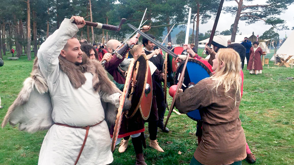 Una batalla vikinga celebrada en El Espinar en una edición anterior.