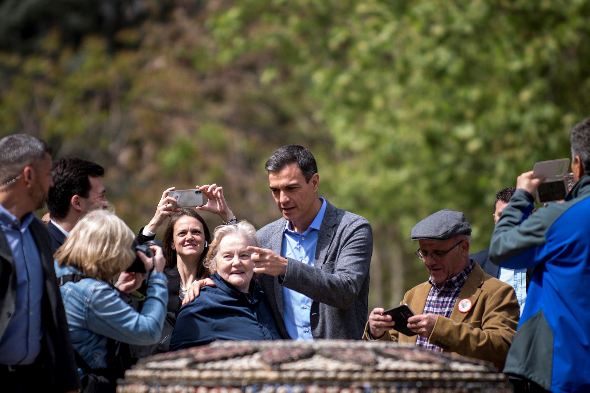 El presidente del Gobierno y candidato a la reelección por el PSOE, Pedro Sánchez, en Ourense. / efe